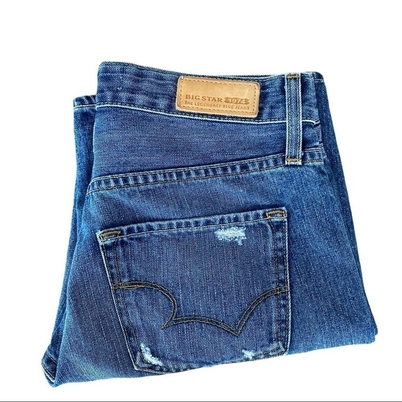 Big Star Joey Distressed Boyfriend Blue Jean Denim Shorts, Women’s Size 25 - Picture 7 of 12
